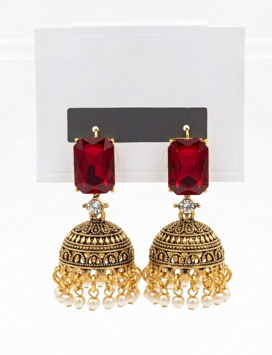 Crimson Empress Jhumka
